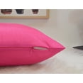 thumbnail image 4 of Aiking Home 12x18 Inches Faux Silk Rectangular Throw Pillow Cover, Zipper Closure, Hot Pink (Set of 2), 4 of 4