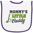 thumbnail image 2 of Inktastic Mommys Little Caddy with Golf Club and Ball Baby Terry Cloth Bib, 2 of 3