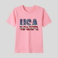 thumbnail image 2 of Jinhomg Kids 4th of July Shirt 2025 Trendy USA Flag Patriotic Tees Boys Girls Comfy Short Sleeve Cotton T-Shirts Casual Holiday Tops Pink 14 Years, 2 of 6