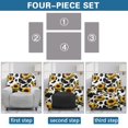 thumbnail image 6 of Jiueut Cow Sunflower Print Recliner Chair Covers, Soft Sofa Slipcover Breathable Reclining Chair Covers with Storage Pockets for Home Use, 6 of 7