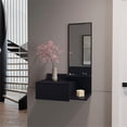 thumbnail image 2 of Pemberly Row Contemporary Floating Hallway Cabinet Engineered Wood Black, 2 of 7