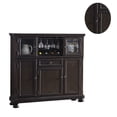 thumbnail image 5 of Benjara Cappi 54" Curio Bar Cabinet- 2 Glass Doors- Single Drawer- Brown Wood, 5 of 5