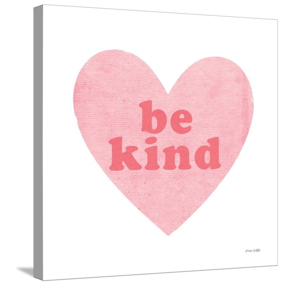 Art.com Be Kind Heart Stretched Canvas Print Wall Art by Ann Kelle, 24" x 24"