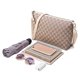 thumbnail image 5 of Conjunto de bolso de mano para mujer, 6 uds., tipo bandolera, cartera de mano, estuche para llaves, bolso de compras (Beige), 5 of 9