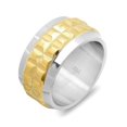 thumbnail image 1 of Stainless Steel Two Tone Ring with 18 Karat, 1 of 1
