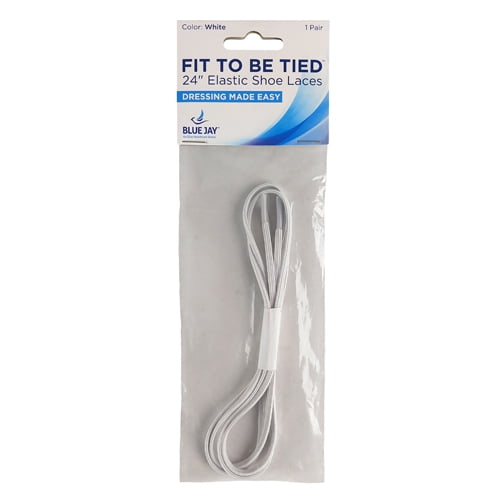 Fit To Be Tied Shoe Laces Elas-white 24 Pr