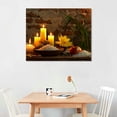 thumbnail image 2 of Nawypu  Canvas Print Wall Art Meditation Spax Candle Massage Stones Nature Wilderness Photography Realism Rustic Landscape Colorful Multicolor for Living Room, Bedroom, Bathroom, 2 of 6