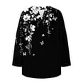 thumbnail image 4 of Neewe Winter Womens Button Down Shirt Long Sleeve Blouse Business Work Tops Dressy Casual Floral Printed Outfits, 4 of 4