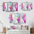 thumbnail image 4 of Designart "Fuchsia & Sky Fluid Dream III" Abstract Framed Wall Art Set Of 3 - Purple Abstract Frame Gallery Wall Set For Home Decor, 4 of 7