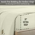 thumbnail image 4 of Pratyux 21-INCH EXTRA DEEP POCKETS Split Head Queen Sheet Set - 1000-Thread Count 100% Egyptian Cotton - 4-PC Set - 28" Split, Ivory Solid, 4 of 7