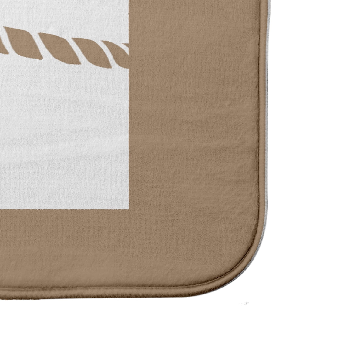 Simply Daisy 24" x 17" Plush Microfiber Brown Nautical Knot Bath Mat