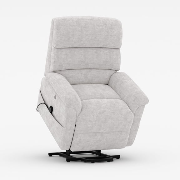 COLAMY Power Lift Recliner Chair for Elderly, Electric Massage and Heat Sofa with Lift Assistance, 20W USB and Type-C Fast Charging, Beige