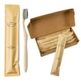 thumbnail image 1 of Bleeker and Rowe Biodegradable Eco-Friendly Toothbrushes - Individually Sealed - BPA Free Soft Bristles - Sustainable - Recycled Packaging (Pack of 100), 1 of 8