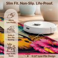 thumbnail image 6 of Design&I 8'x10' Washable Area Rug Sleek Flatweave Pet Friendly Hawaii Guitar Tiki Pineapple Hibiscus Motifs Luau Party Surf for King Size Bedroom, Under Bed, 6 of 7