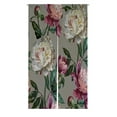 thumbnail image 1 of Cortina Noren japonesa ABPHQTO con peonías florales blancas y moradas 105x120 cm, 1 of 1