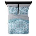 thumbnail image 4 of Mainstays Teal Geometric 6 Piece Bed in a Bag Comforter Set with Sheets, Twin/Twin-XL, 4 of 10