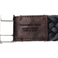 thumbnail image 3 of Ermenegildo Zegna Men's Braided Leather and Cotton Weave Belt (48US / 120EU, Dark Brown), 3 of 7