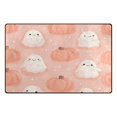thumbnail image 2 of Non-Slip Area Rug 31"x20" Indoor Washable Floor Mats Carpet Printed for Living Room, Bedroom, Home Decor Light Pink Ghosts and Pumpkins, 2 of 7