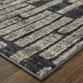 thumbnail image 3 of Feizy Kano Transitional Geometric, Gray/Black/Ivory, 6'7" x 9'6" Area Rug Easy Care Stain Resistant Fade Resistant Industrial Distressed Design Carpet for Living Dining Bed Room, 3 of 9