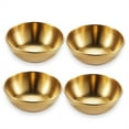thumbnail image 3 of Yuarrent Paquete de 4 platos de sushi de salsa de acero inoxidable de condimentos cuencos de inmersión hogar cocina comedor restaurante Type4 NO4, 3 of 6