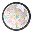 thumbnail image 2 of 4 Pcs Pink Blue Yellow Stars Knobs for Kitchen Cabinet Cupboard Dresser Bookcase Drawer Pulls Handles Round Home Decor, 2 of 7