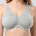 thumbnail image 4 of TFEOQRY Bras for Women Lace Large Size Underwear Bra Full Coverage Brassiere Tops Underwear Gray, 4 of 6