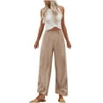 thumbnail image 4 of Owordtank Womens Wide Leg Dress Pants High Waisted Wide Leg Loose Boyfried Denim Pants, 4 of 4