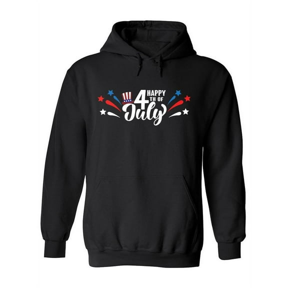 Happy 4Th Of July Fireworks Hoodie Women -Image by Shutterstock, Female x-Large