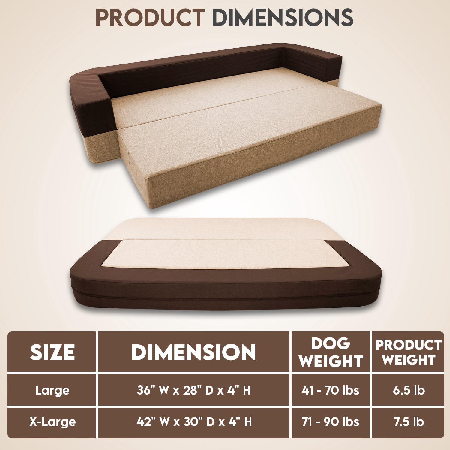 Precious Tails Orthopedic Foam Velvet Convertible Sofa Pet Mat