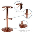 thumbnail image 6 of Merrick Lane Retro Style Height Adjustable Barstool with Footrest in Rose Gold, 6 of 12