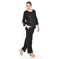 thumbnail image 2 of Set de lino con botones decorativos Roman Fashion /Juvenil, 0230 (Negro) negro CH, 2 of 5