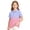 FU47_Light Purple, variant on Girls Boys Uniform Polo Shirt Gradient Short Sleeve Golf Shirt with Collared Summer Casual Outdoor Wear Tops Green 120