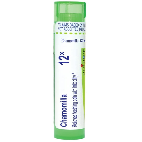 Boiron Chamomilla 12X, Homeopathic Medicine for Teething Pain With Irritability Relief, 80 Pellets