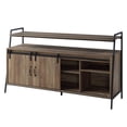 thumbnail image 5 of Cterwk TV Stand for TVs up to 58", Entertainment Center with 2 Open Shelf and 2 Doors, TV Cabinet for Living Room, Office, Brown, 5 of 9