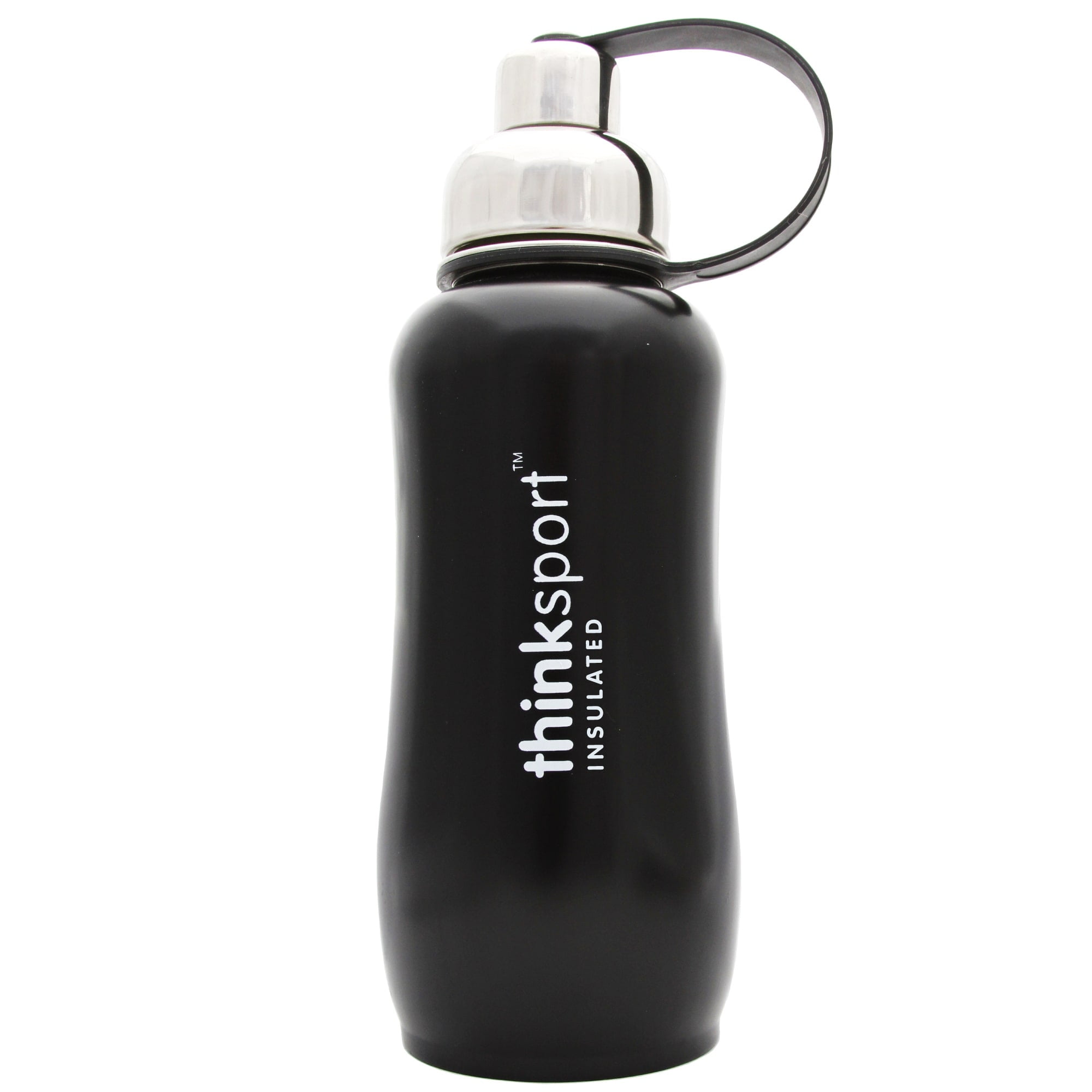 ThinkOperations ThinkSport 25ounce Matte Black Insulated Water Bottle