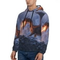 thumbnail image 3 of Salouo Winter Fire Dragon Pattern Men's Fall Hoodie Sweatshirt,Sport Hoodie with Pockets for Men Pullover Casual Hooded Sweatshirt-X-Large, 3 of 7