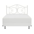 thumbnail image 2 of Hillsdale Furniture Ruby Textured White Metal Scroll Full/Queen Headboard with Bed Frame, 2 of 11