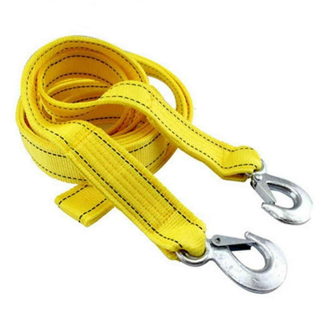 Tow Strap with Hook, 5 Ton Load Capacity, 13 Feet Length, High Strength Nylon for Cars, Trucks and Off-Road Vehicles