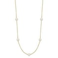 thumbnail image 5 of Auriga Fine Jewelry 14K Yellow Gold 5-6mm Pearl 9-Station Necklace 18inch for Women, 5 of 5