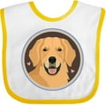 thumbnail image 3 of Inktastic Golden Retriever Dog Boys or Girls Baby Bib, 3 of 4