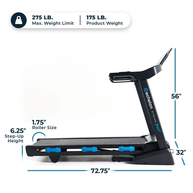 Echelon Fold Cardio Stride 40 Smart Treadmill with LCD Display 30 Day Membership Walmart