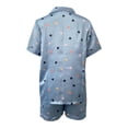 thumbnail image 5 of Ichuanyi Womens Silk Satin Pajamas Set Two-Piece Sleepwear Loungewear Button-Down Sets, 5 of 8
