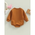 thumbnail image 4 of Bagilaanoe Newborn Baby Girl Boy Rompers Letters Print Long Sleeve Bodysuits 3M 6M 12M 18M Infant Casual One Piece Short Jumpsuit, 4 of 9