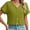 Olive, variant on Chiclily Womens Summer Blouses Tops Purple Lightweight Short Sleeve V Neck Cardigan Button-Up Shirts with Pockets, Size Small