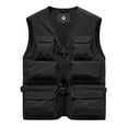 thumbnail image 2 of Donemore Multi-Pocket Men's V-Neck Utility Vest Lightweight Breathable Outdoor Casual Mountaineering Fishing Photography Multi-Functional Top Trendy Practical Design, 2 of 4