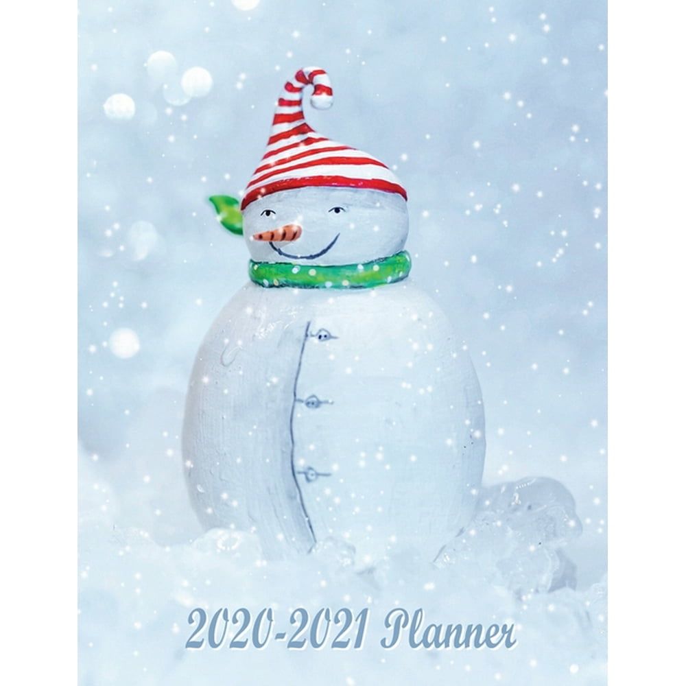 2020-2021 Planner : With A Monthly Calendar To Write On, Snowman