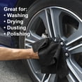 thumbnail image 4 of Detailer's Preference® 12"x12" 240 GSM Terry Weave Ultrasonic Cut Black Microfiber Cleaning Cloths - 50-Pack, 4 of 7