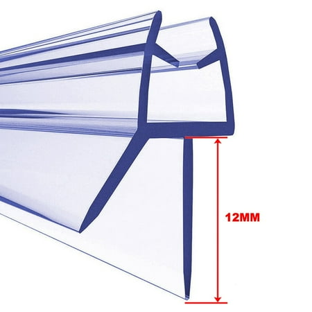 

2Pcs 50cm Bath Shower Strip Seal for Screens Doors fits 4-6mm Glass Seals Gaps