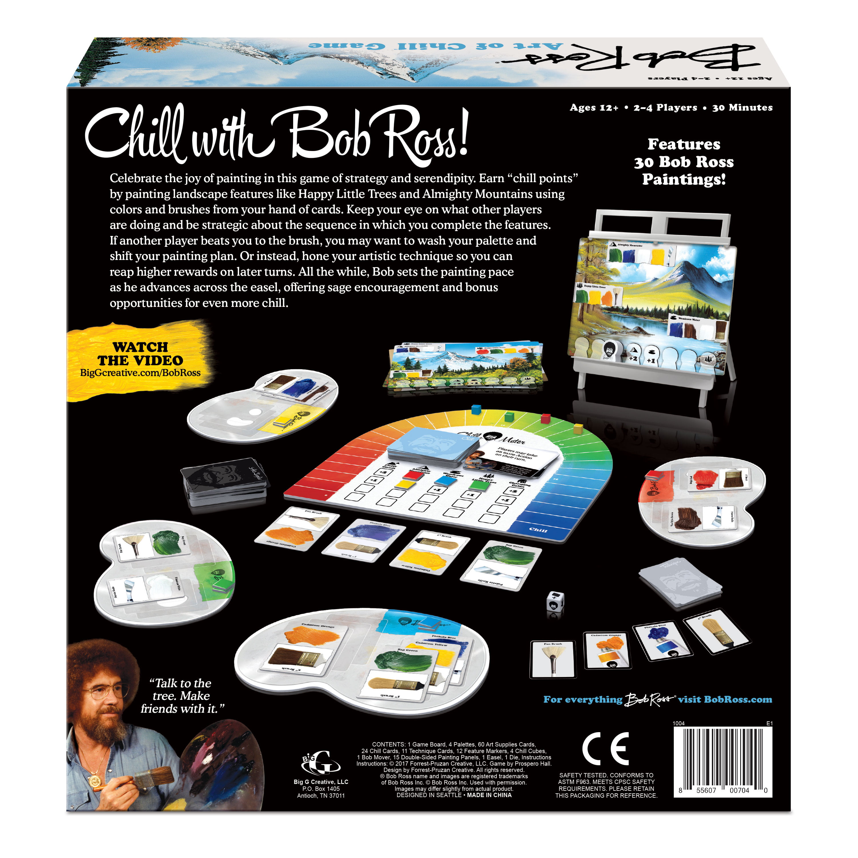 Big G Creative Bob Ross The Art of Chill Board Game for sale online
