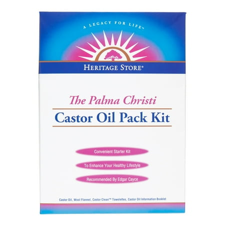 Heritage Store Castor Oil Pack Kit, 3 Ct
